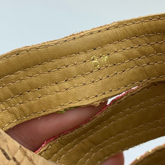 Eric Javits Cork Raffia Mixed Media Wedge Sandals - Picture 8 of 8